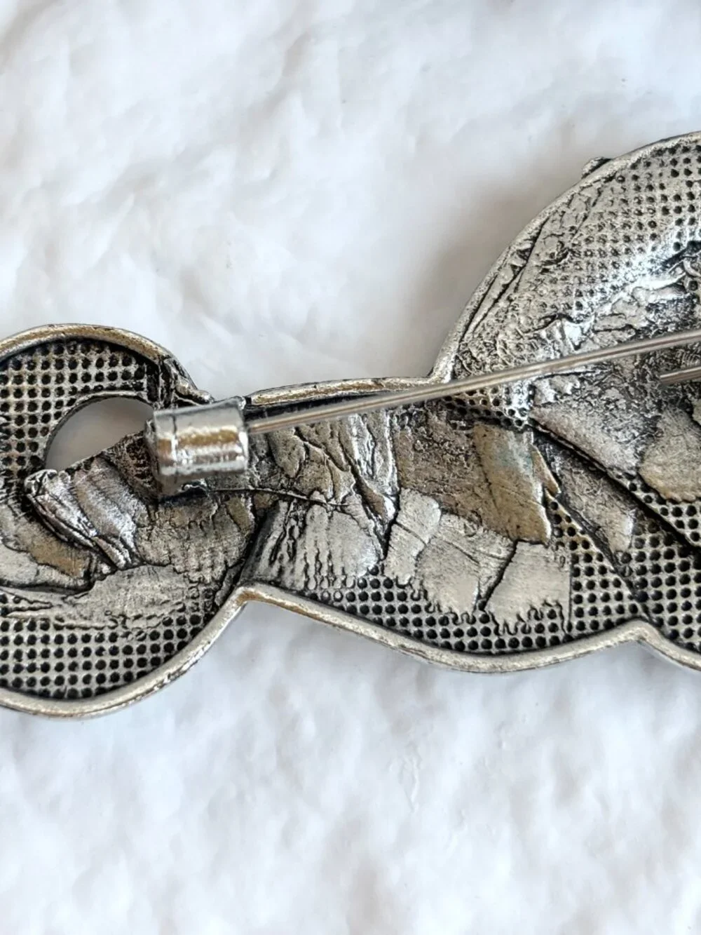 Leaping Horse Figural Silver Toned Vintage Inspired Textured Brooch Pin